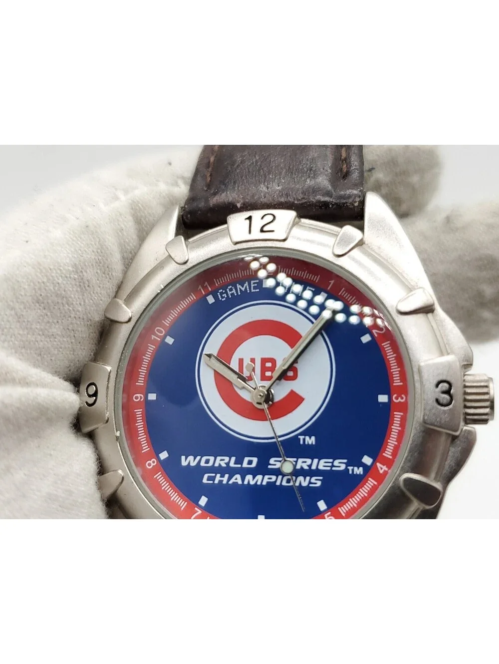 Game Time 1908 Cubs World Series Quartz Watch New Battery 37mm